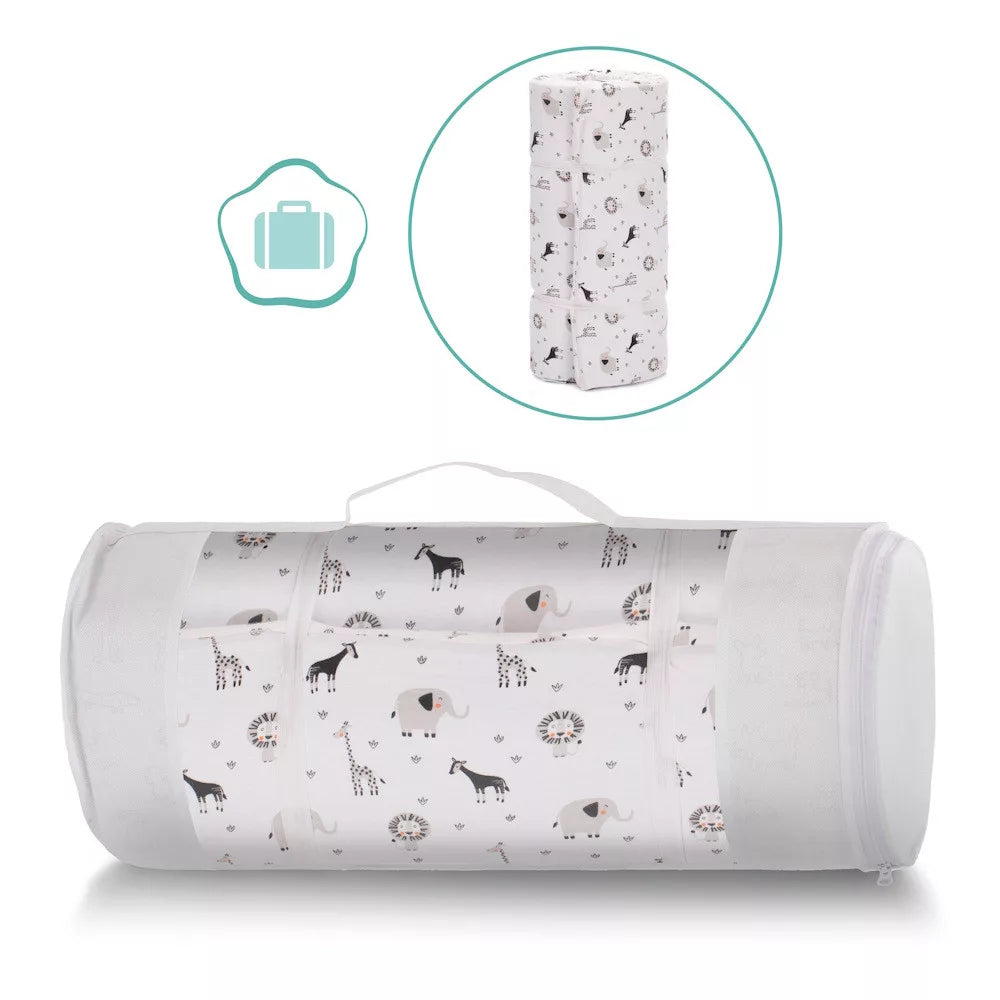 Fillikid saltea burete pentru patut pliabil 120x60x4 cm Natur Arfica