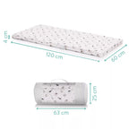 Fillikid saltea burete pentru patut pliabil 120x60x4 cm Natur Arfica