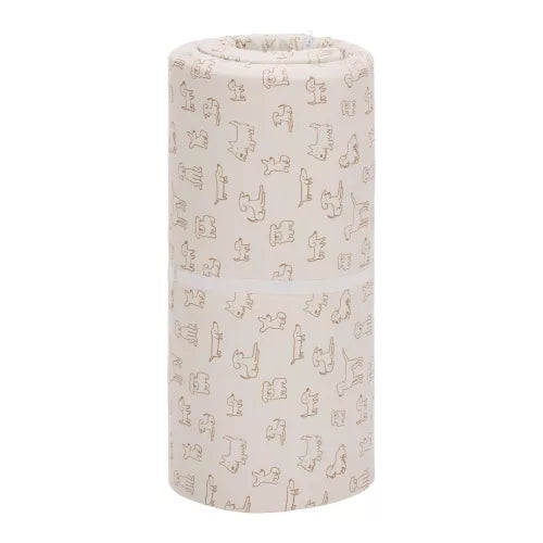 Fillikid saltea burete pentru patut pliabil 120x60x4 cm Natur cu catelusi Imagine principală a produsului