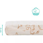 Fillikid saltea burete pentru patut pliabil 120x60x4 cm Natur cu catelusi