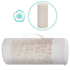 Fillikid saltea burete pentru patut pliabil 120x60x4 cm Natur cu catelusi