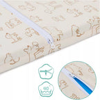 Fillikid saltea burete pentru patut pliabil 120x60x4 cm Natur cu catelusi