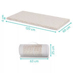 Fillikid saltea burete pentru patut pliabil 120x60x4 cm Natur cu catelusi