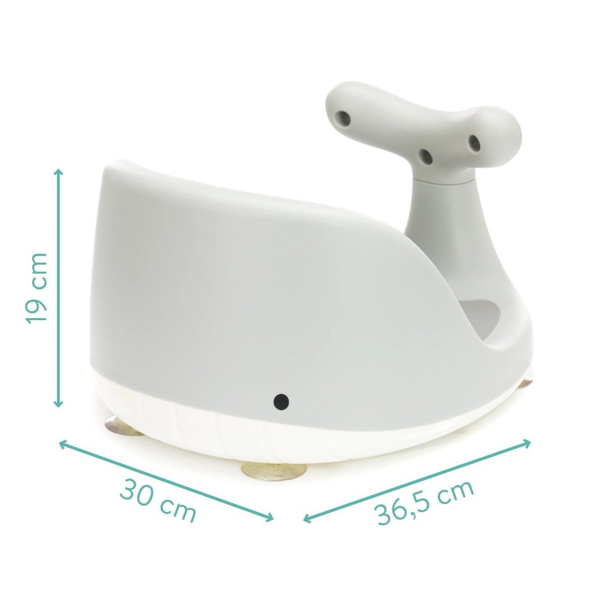 Fillikid suport pentru baie Balena 6m+ Grey-White