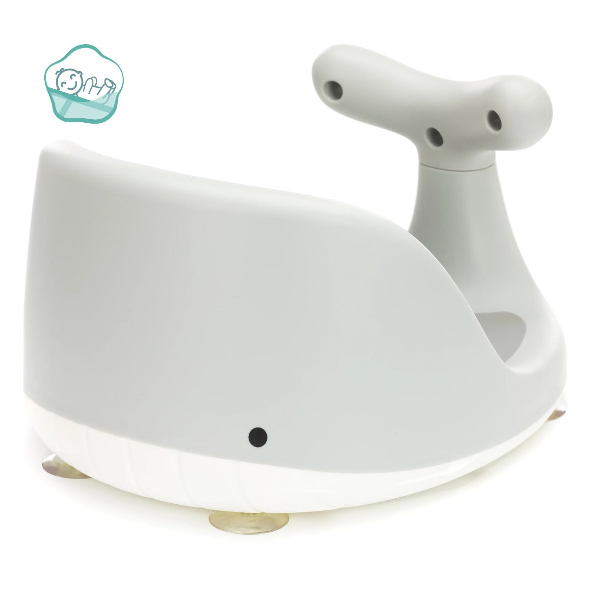 Fillikid suport pentru baie Balena 6m+ Grey-White