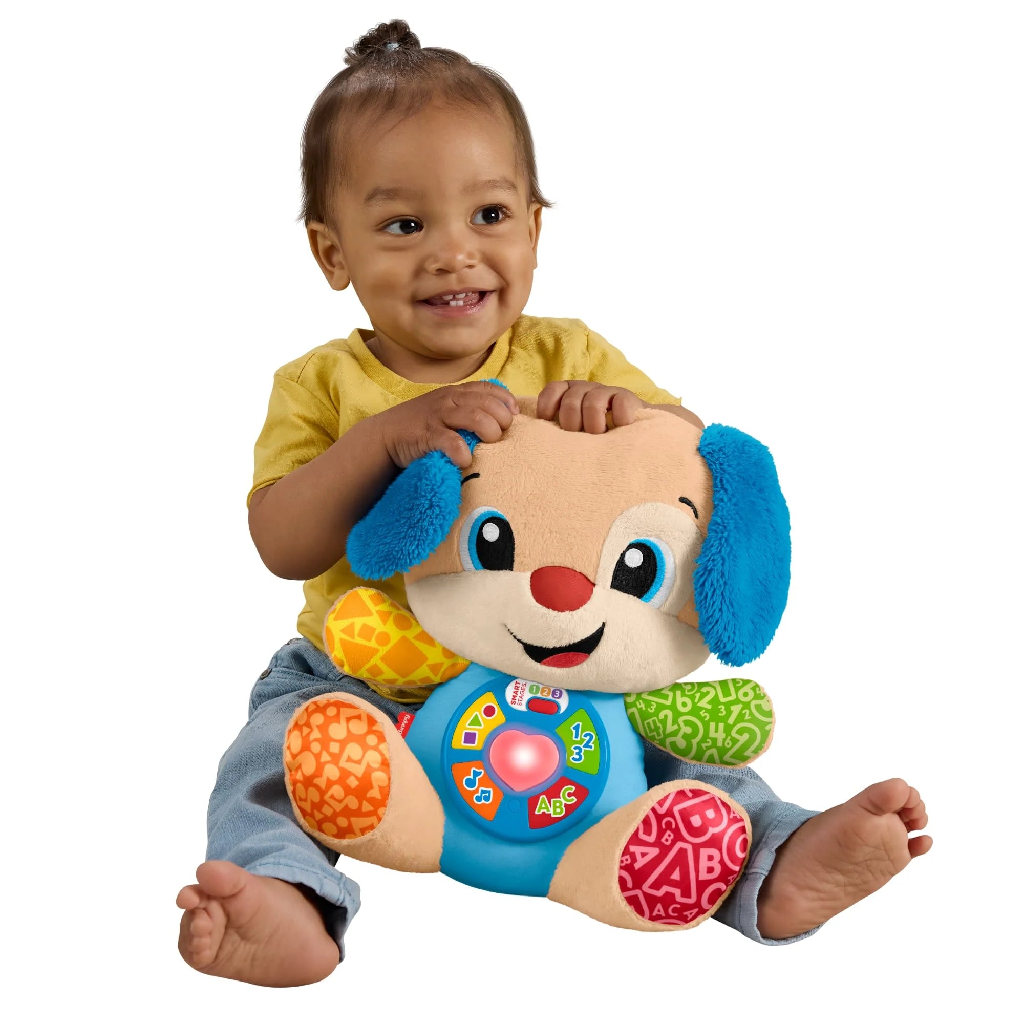 Fisher Price catel interactiv Laugh & Learn cu urechi albastre 6-36 luni Limba Romana