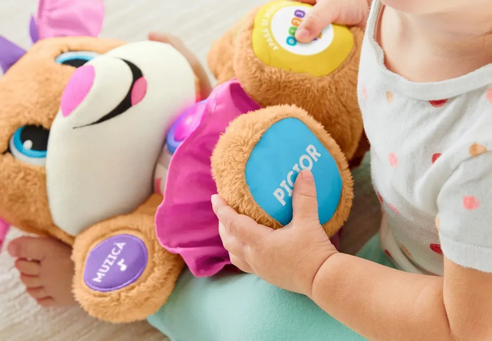 Fisher Price catelusa educationala Surioara Laugh&Learn 6-36 luni Limba romana