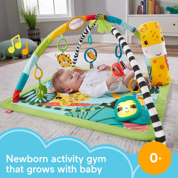 Fisher Price covor de joaca 3in1 Rainforest Sensory Gym 0m+