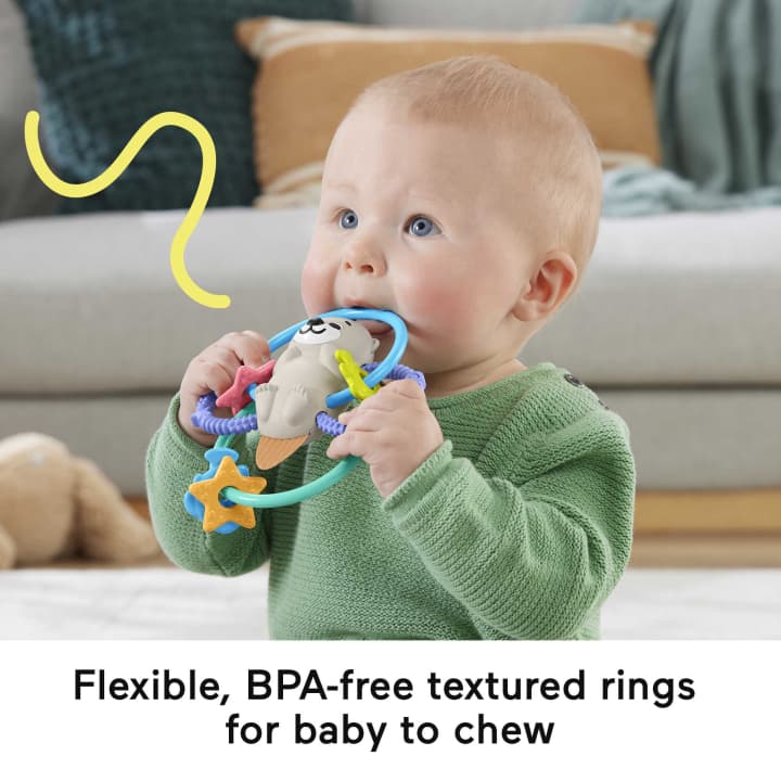 Fisher Price jucarie de dentitie 3m+ Twist&Teethe Otter