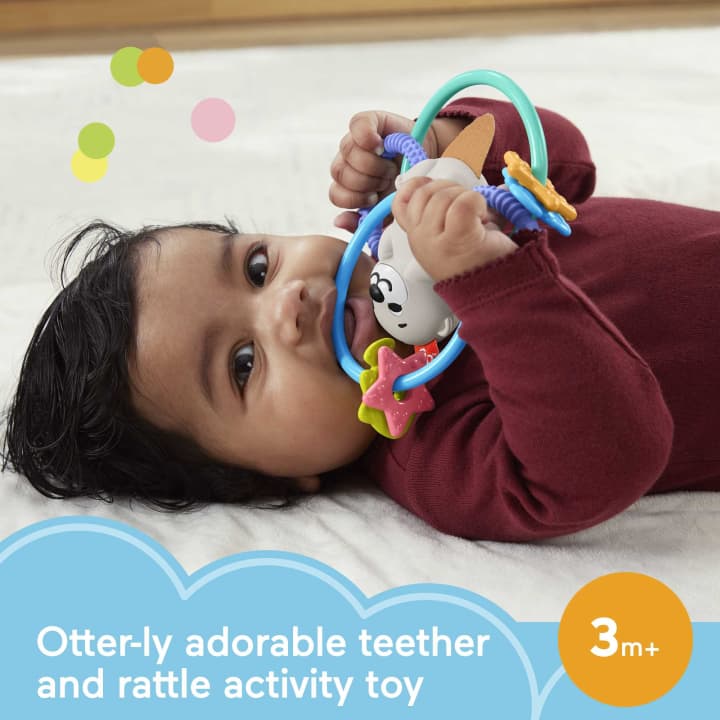 Fisher Price jucarie de dentitie 3m+ Twist&Teethe Otter