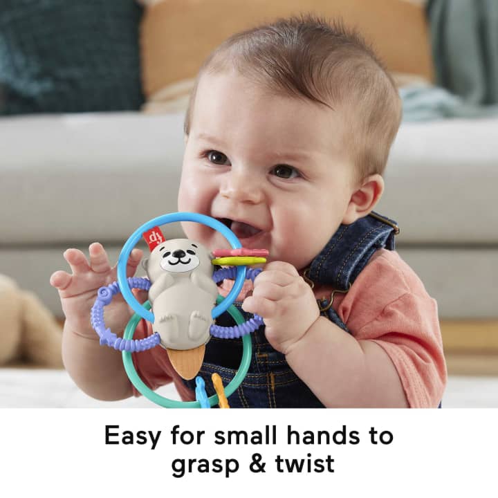 Fisher Price jucarie de dentitie 3m+ Twist&Teethe Otter