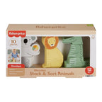 Fisher Price jucarie de stivuire din lemn cu animale Stack&Sort Animals 12m+