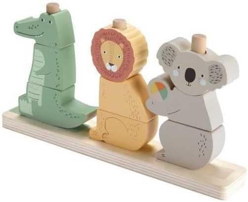 Fisher Price jucarie de stivuire din lemn cu animale Stack&Sort Animals 12m+