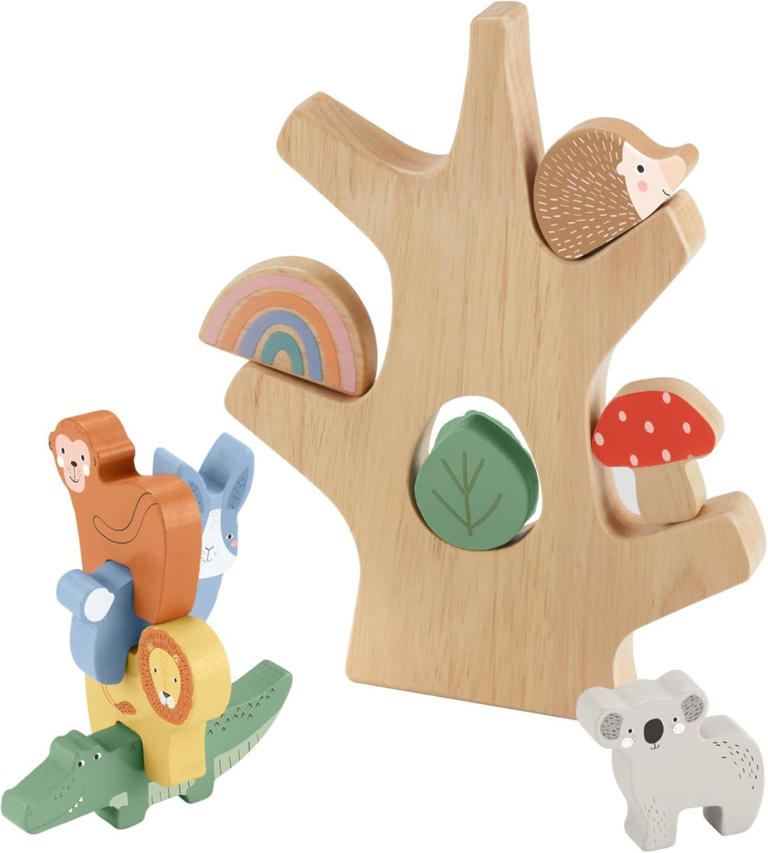 Fisher Price jucarie de stivuire din lemn pomul echilibrat Wooden Balance Tree 3 ani+