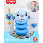 Fisher Price jucarie dentitie si zornaitoare din silicon 3m+ Foca albastra