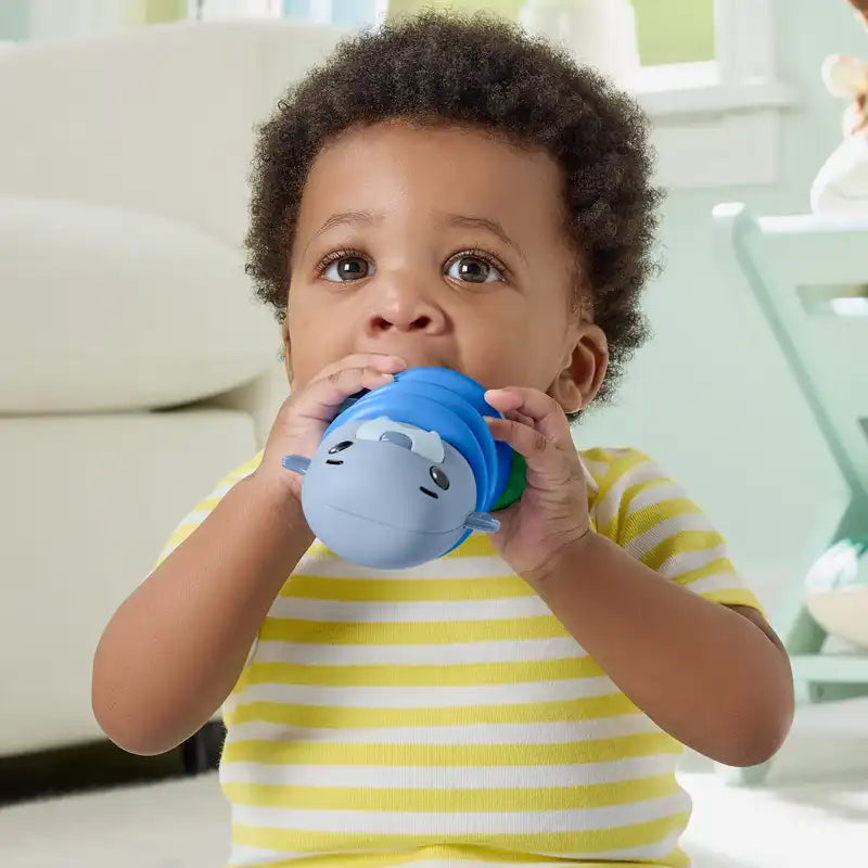 Fisher Price jucarie dentitie si zornaitoare din silicon 3m+ Foca albastra