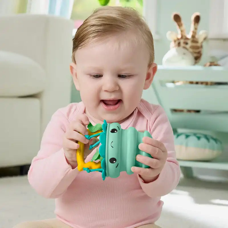 Fisher Price jucarie dentitie si zornaitoare din silicon 3m+ Meduza vernila