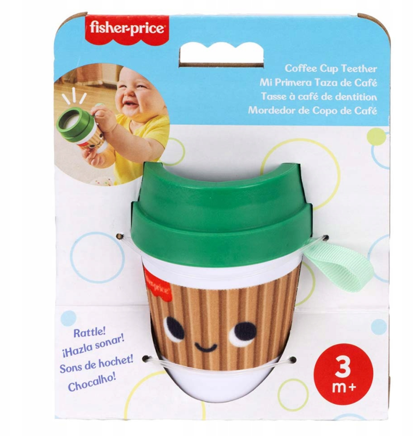 Fisher Price jucarie dentitie si zornaitoare senzoriala 3m+ Coffee Cup