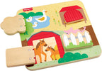 Fisher Price jucarie din lemn Wooden Farm Animal 12m+