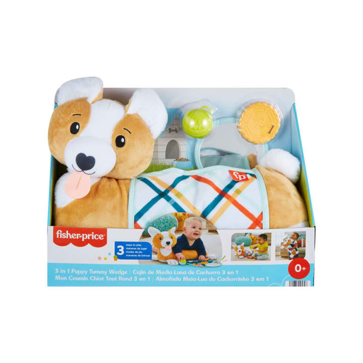 Fisher Price jucarie educativa creste cu mine 3in1 Puppy Tummy Wedge 0m+