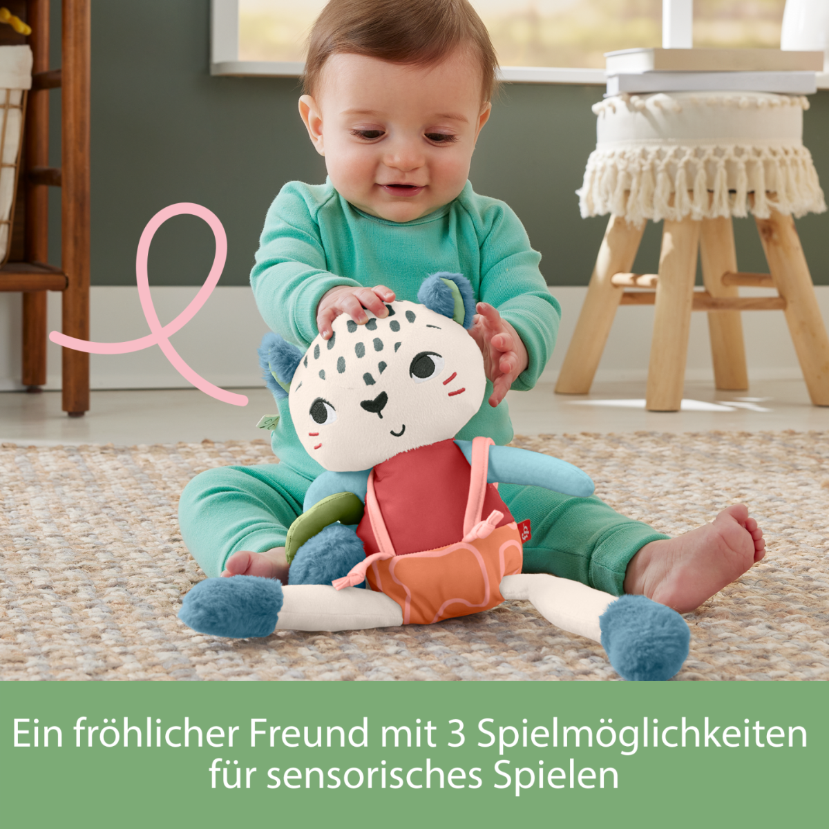 Fisher Price jucarie plus 3m+ Snow Leopard