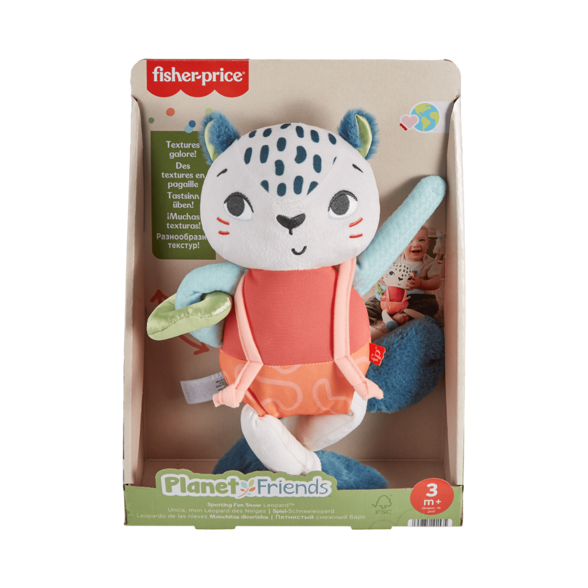 Fisher Price jucarie plus 3m+ Snow Leopard