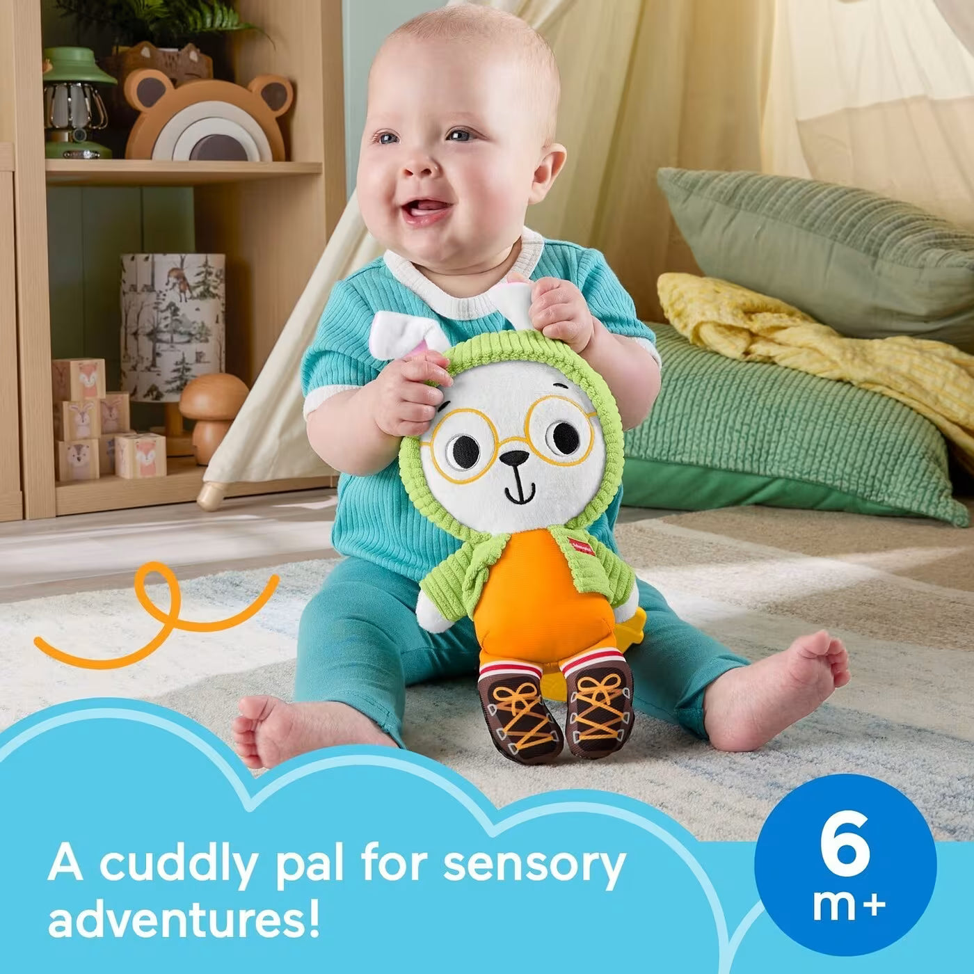 Fisher Price jucarie plus senzoriala cu sunete Cuddle Chime Bunny 6m+