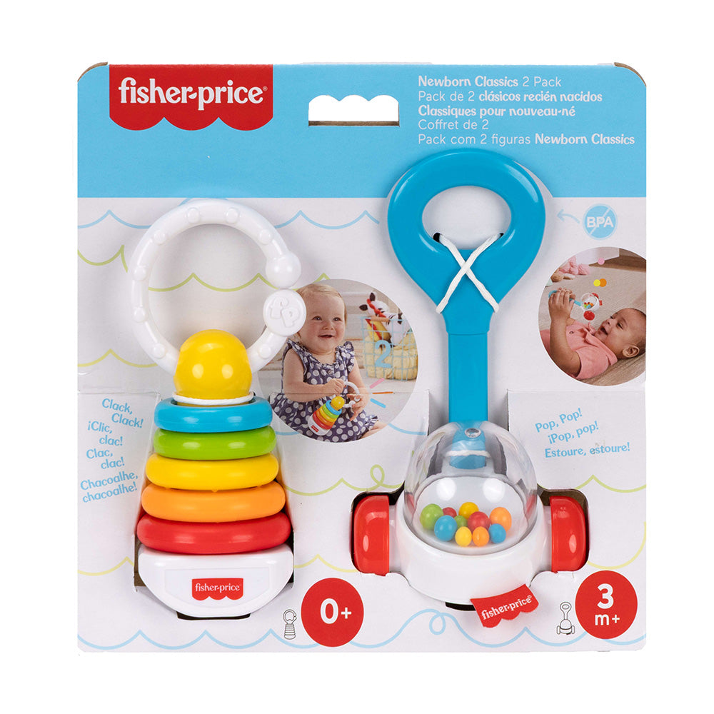 Fisher Price jucarie zornaitoare Newborn Classic 2 buc 0m+