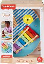 Fisher Price masuta muzicala din lemn cu 3 piese si xilofon 2 ani+
