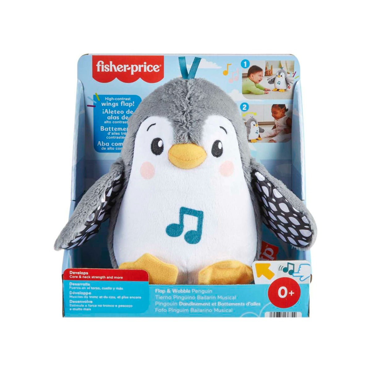 Fisher Price pinguin muzical Flap&Wobble Penguin 0m+