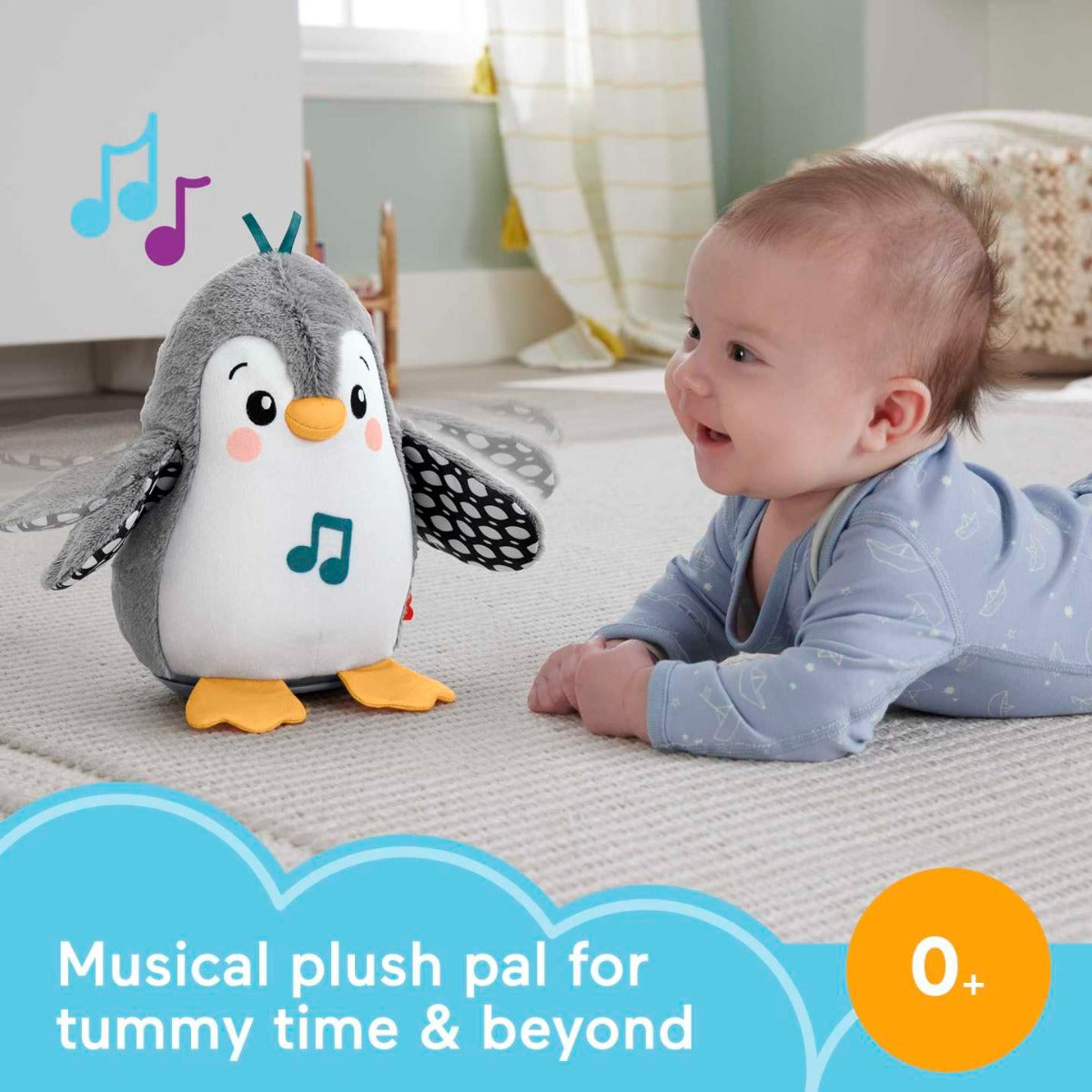 Fisher Price pinguin muzical Flap&Wobble Penguin 0m+