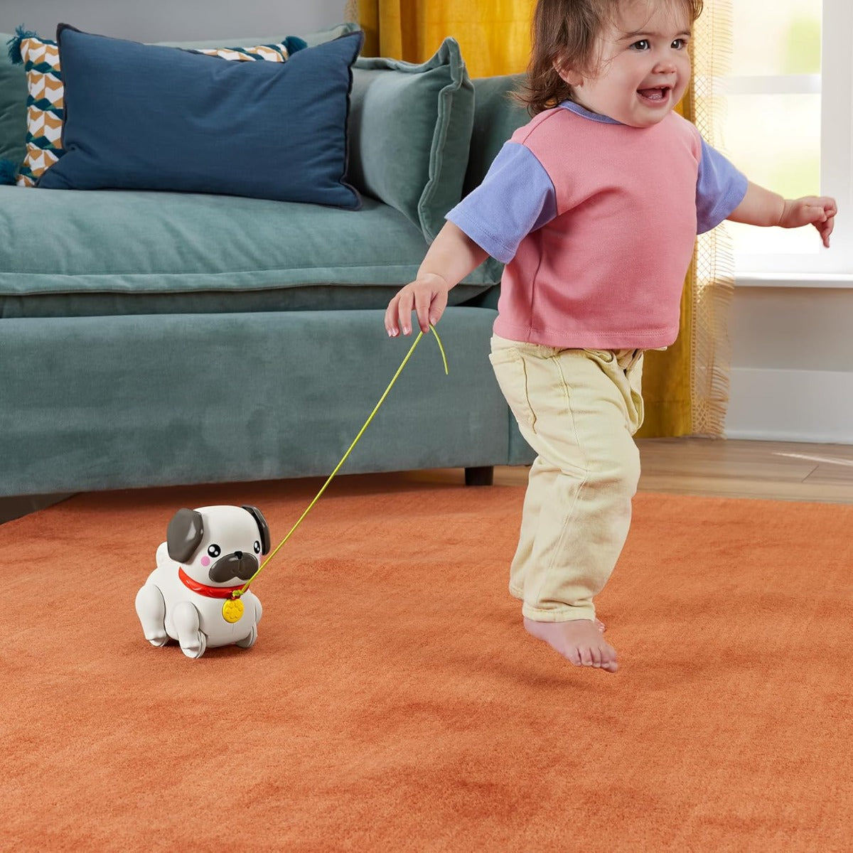 Fisher Price plimbator micii prieteni Pets Walk-The-Pup 12m+ Mops