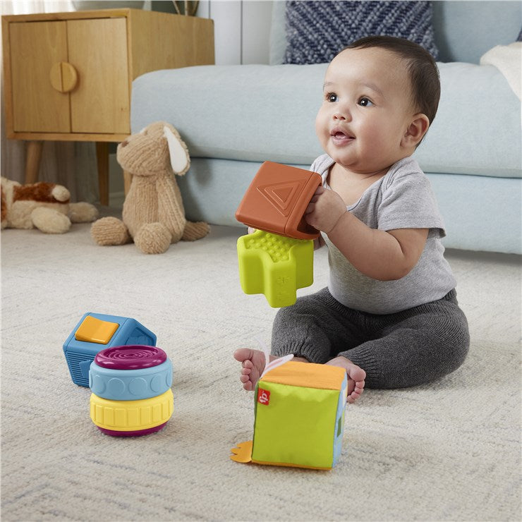 Fisher Price set jucarie interactiva cuburi senzoriale 6m+