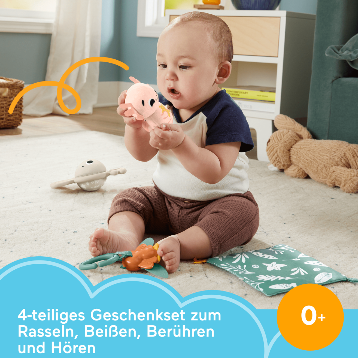 Fisher Price set jucarii zornaitoare senzoriale  0m+ Imagine secundară a produsului