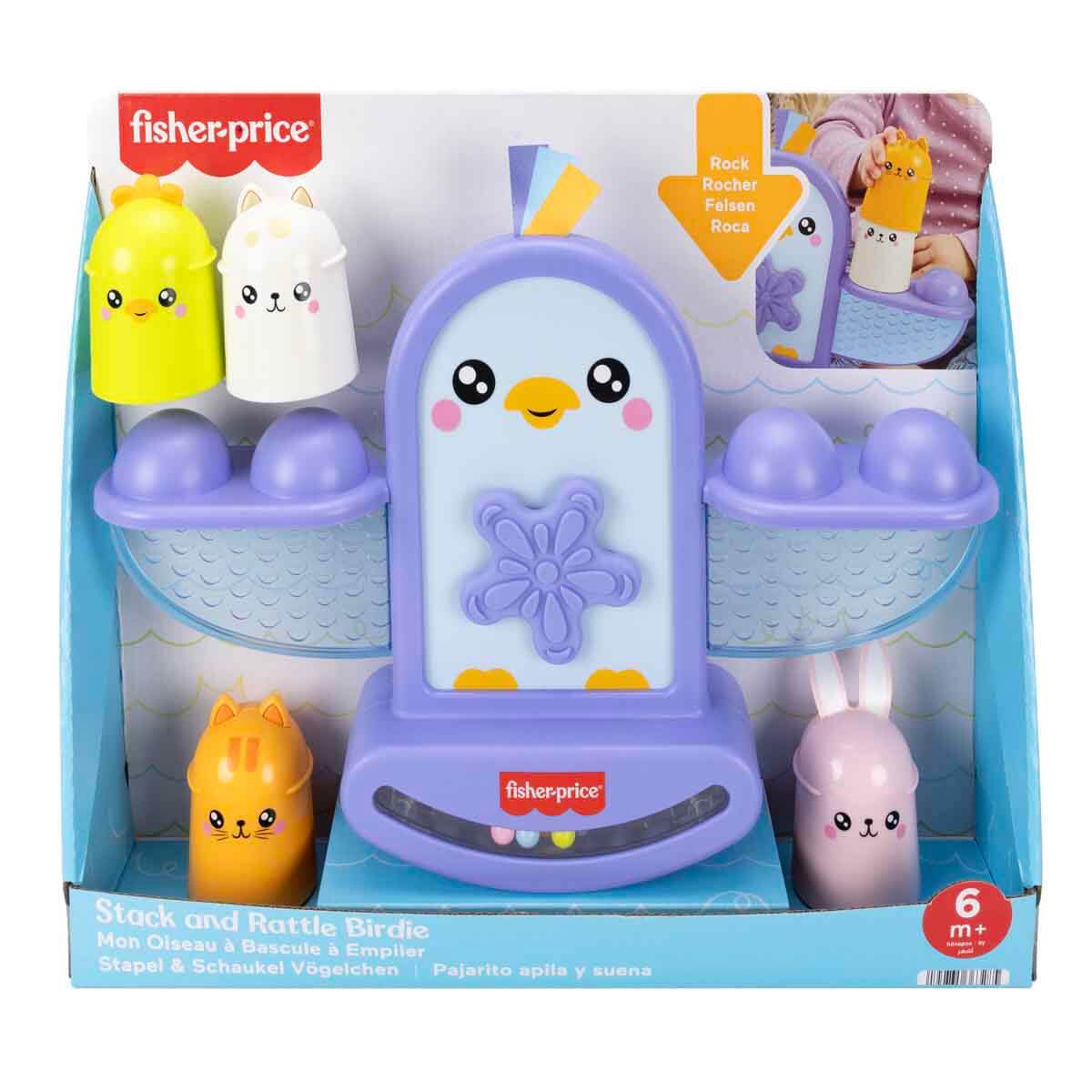 Fisher Price jucarie Stack and Rattle Birdie 6m+