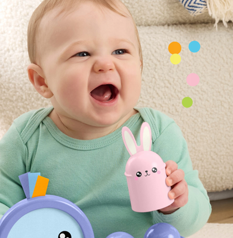 Fisher Price jucarie Stack and Rattle Birdie 6m+