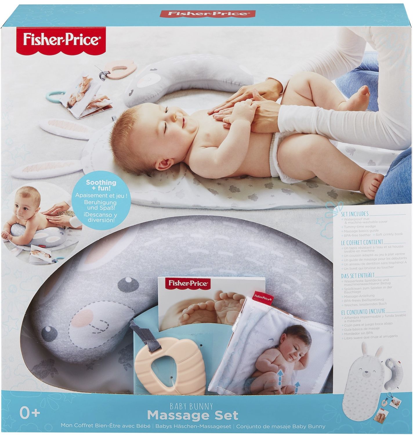 Fisher Price covor de masaj Massage Set  0m+, Iepuras GJD32 01