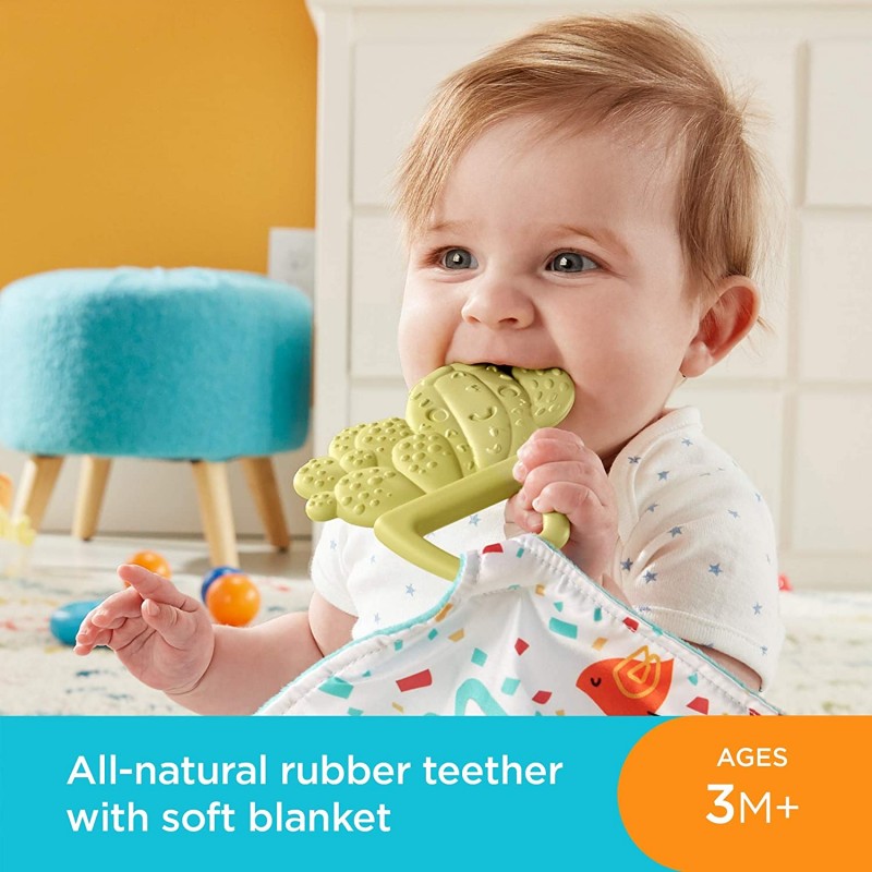Fisher Price jucarie dentitie cu paturica 3m+