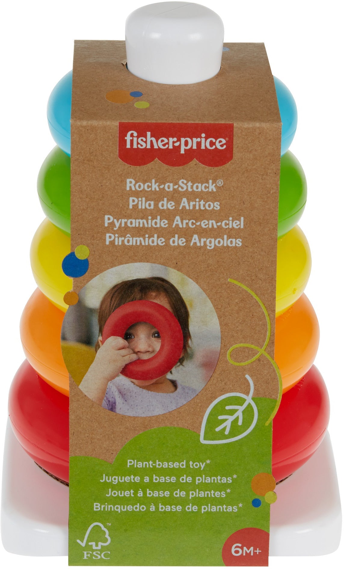 Fisher Price jucarie eco piramida de stivuit Rock a Stack 6m+01