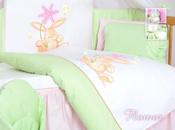 Tutto Lina lenjerie de pat 4 piese Flower Verde mic