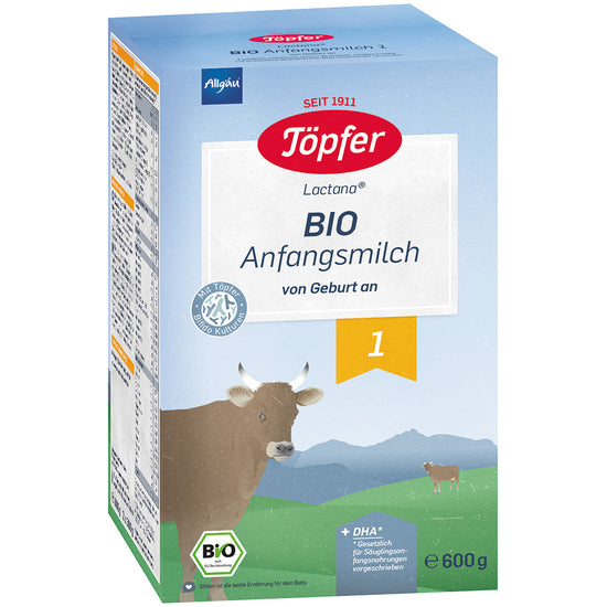 Topfer Lactana Bio1 lapte praf pentru 0 luni+, 600 g 