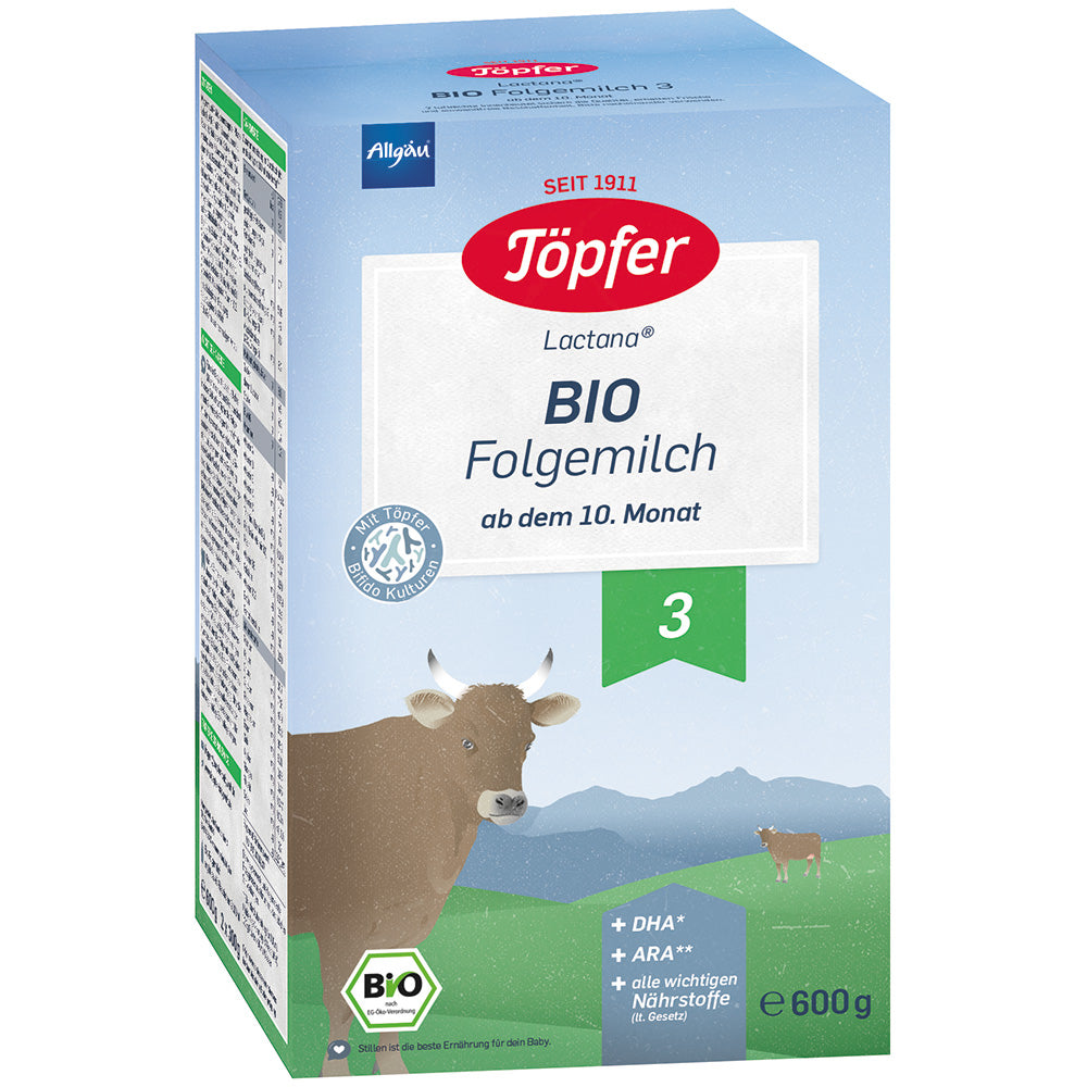 Topfer Lactana Bio3 lapte praf pentru 10 luni+, 600 g 
