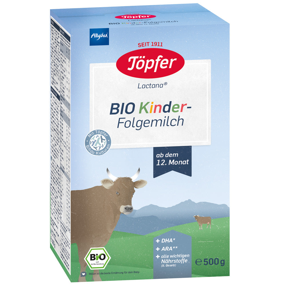 Topfer Bio Kinder Organic lapte praf pentru 12 luni+, 500 g 