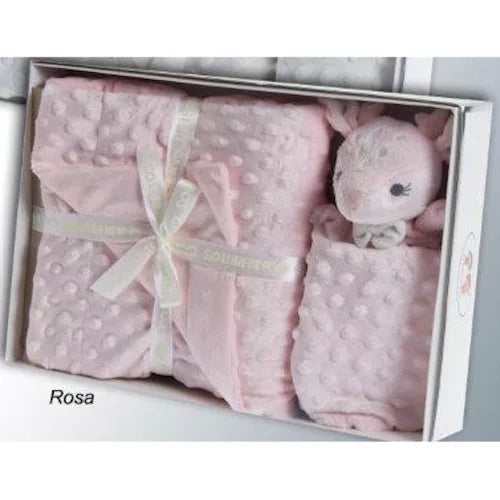 Gamberritos patura 80x110 cm cu cadou plus 0m+ Roz cu caprioara Imagine principală a produsului