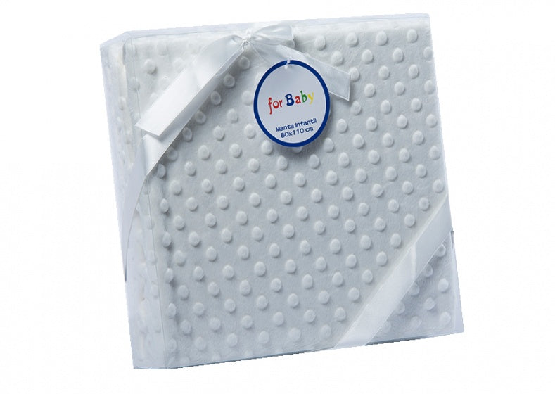Gamberritos for Baby patura 80x110 cm 0m+, Alb cu buline 9999 Imagine principală a produsului