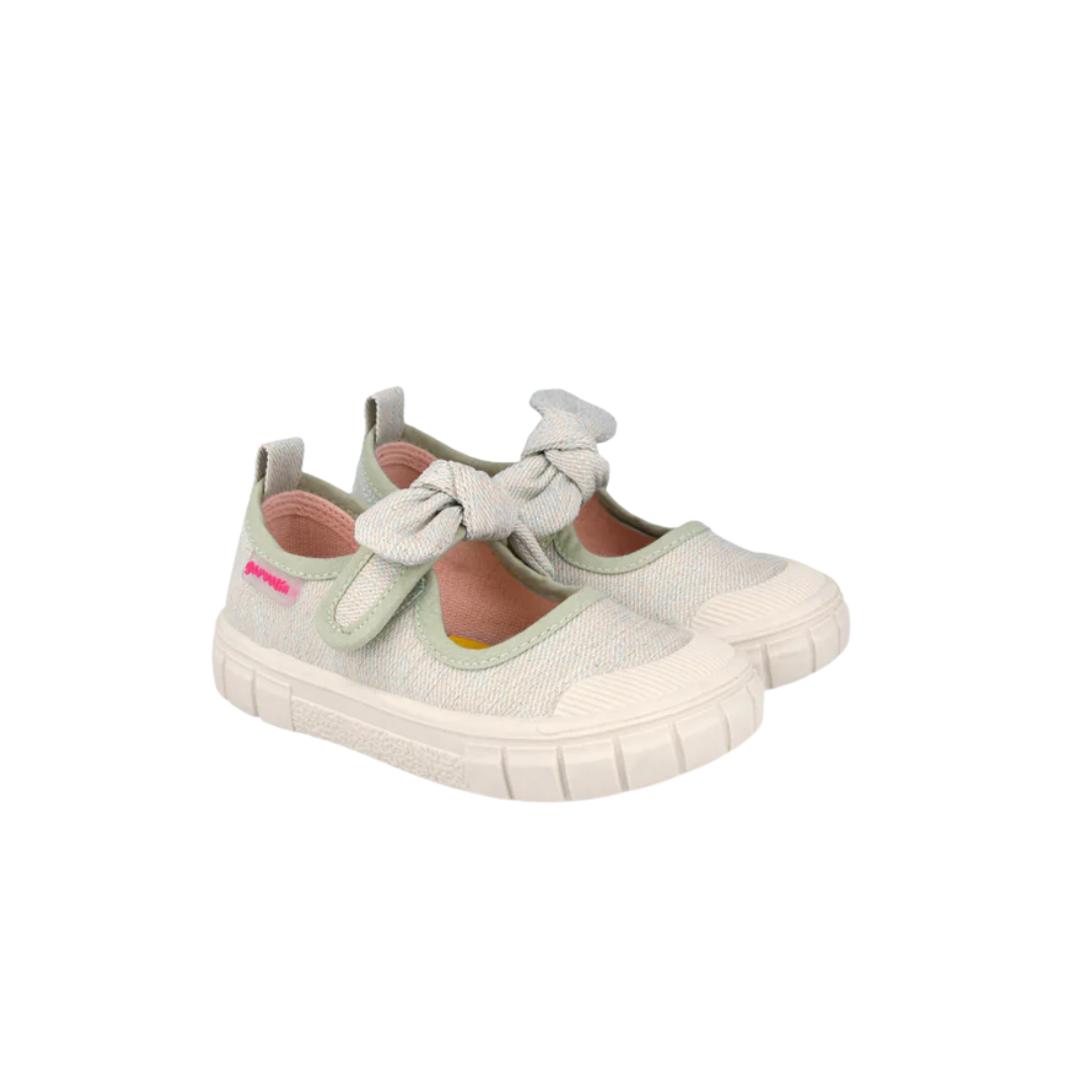 Garvalin By Biomecanics tenisi fete Barefoot 24-30 Verde cu fundita Imagine principală a produsului
