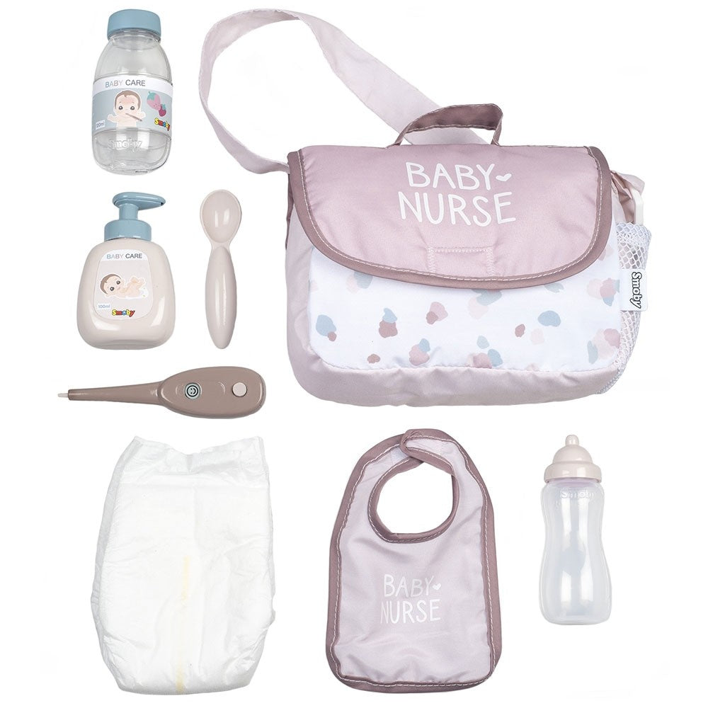 Smoby Gentuta de infasat pentru papusa Baby Nurse Changing Bag 3 ani+ Crem Imagine principală a produsului