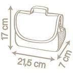 Smoby Gentuta de infasat pentru papusa Baby Nurse Changing Bag 3 ani+ Crem