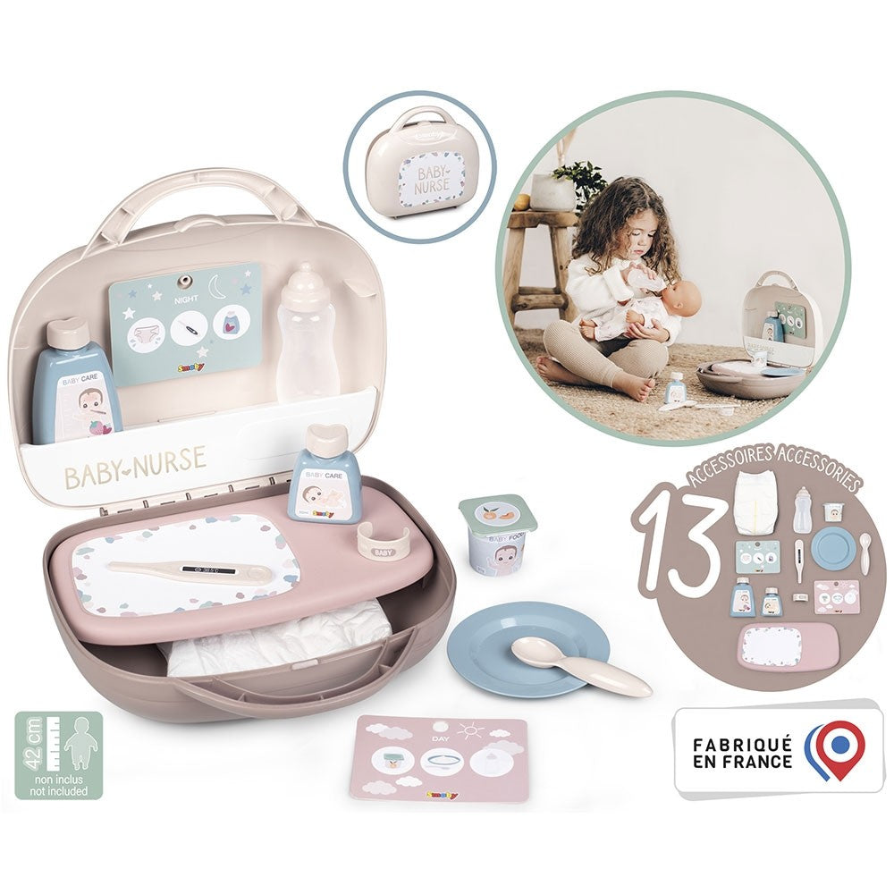 Smoby gentuta pentru ingrijire papusi Baby Nurse 3 ani+ Crem