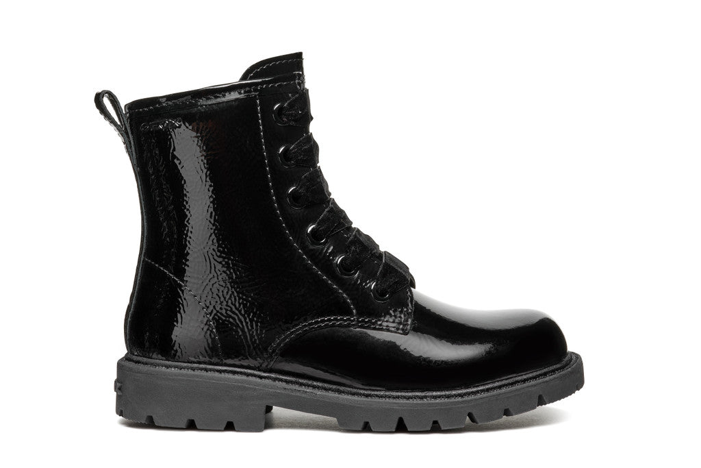 Geox bocanci fete 24-27 Black lucios